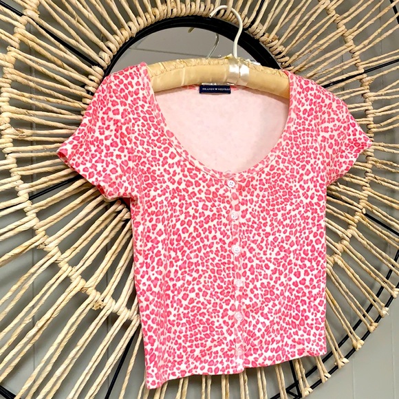 Brandy Melville Tops - Pink leopard BRANDY MELVILLE